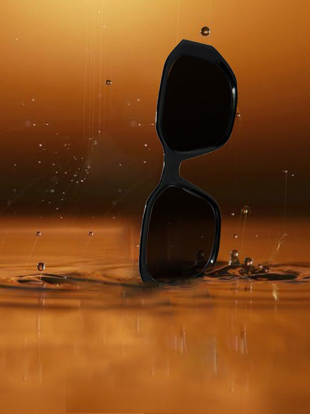 

ZAADRAN Unisex Rectangle Sunglasses with Polarised and UV Protected Lens BANGKOK, Black