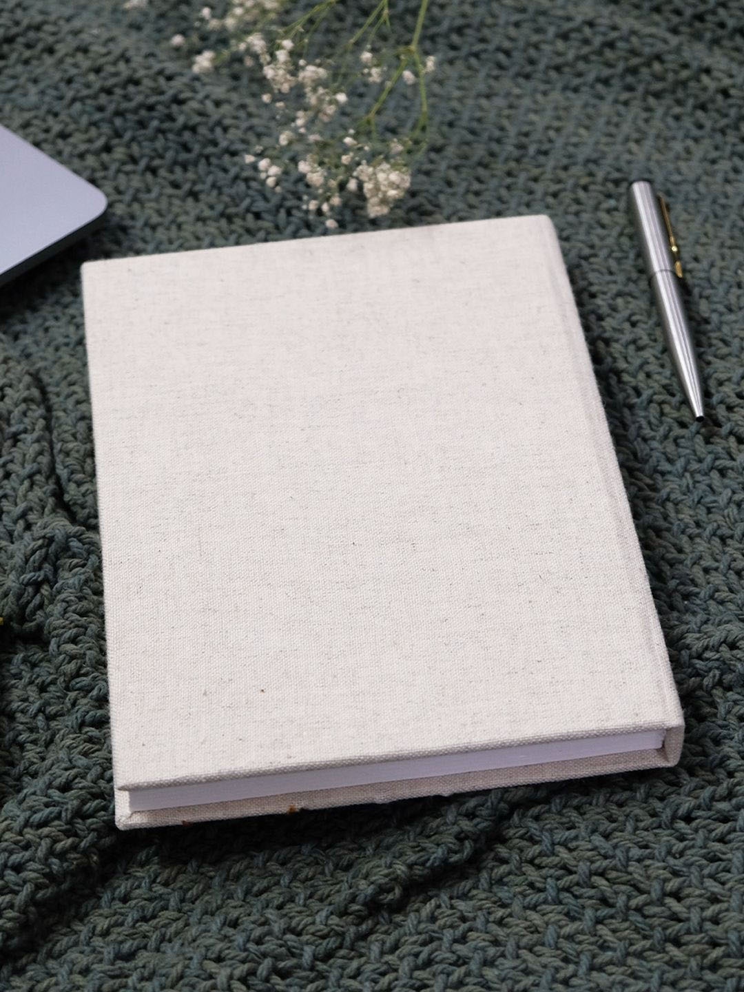 

DESIGN GAATHA Embroidered Diary Stationery, Beige