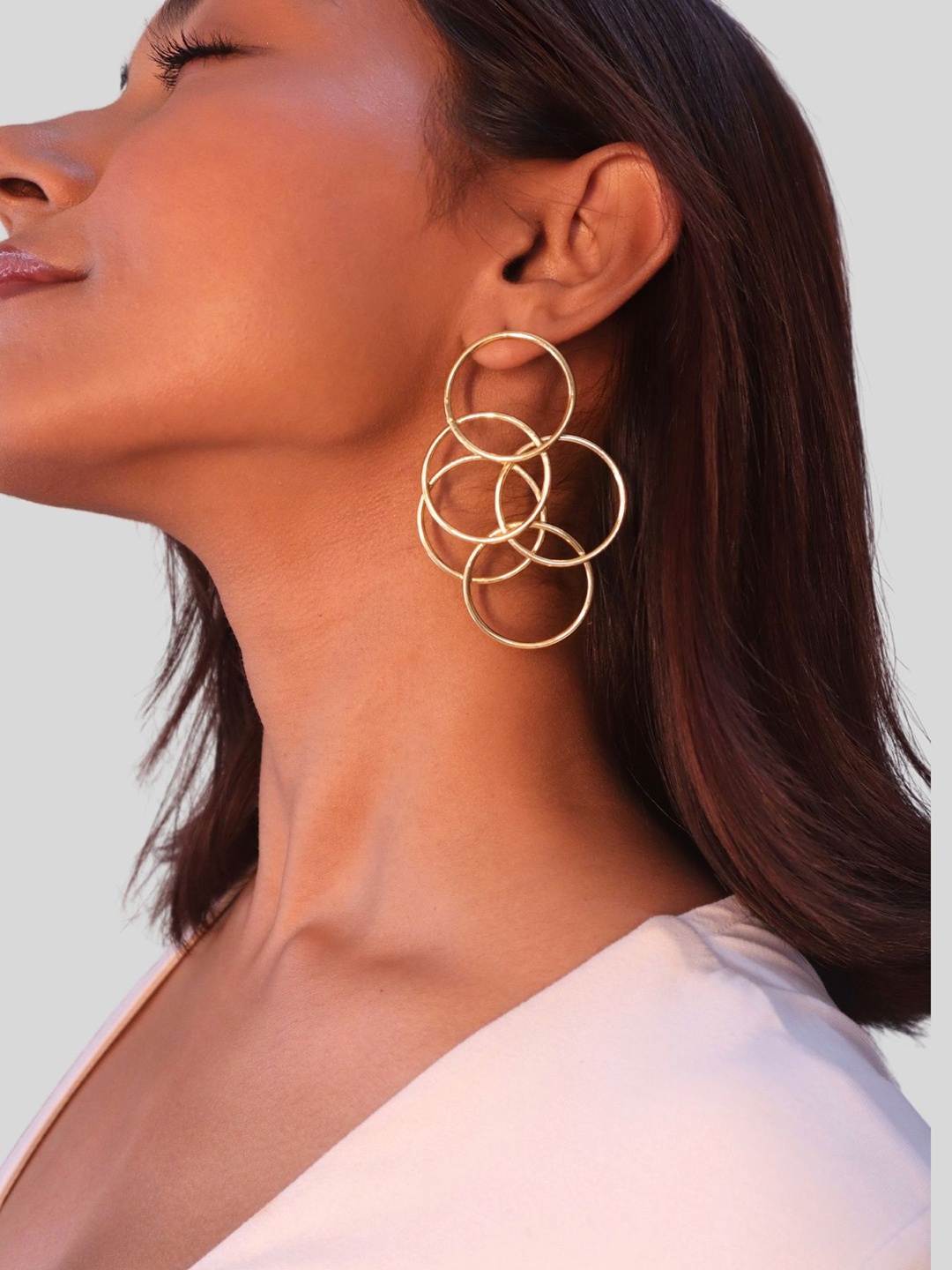 

House of Pehr Gold Plated Contemporary Drop Earrings