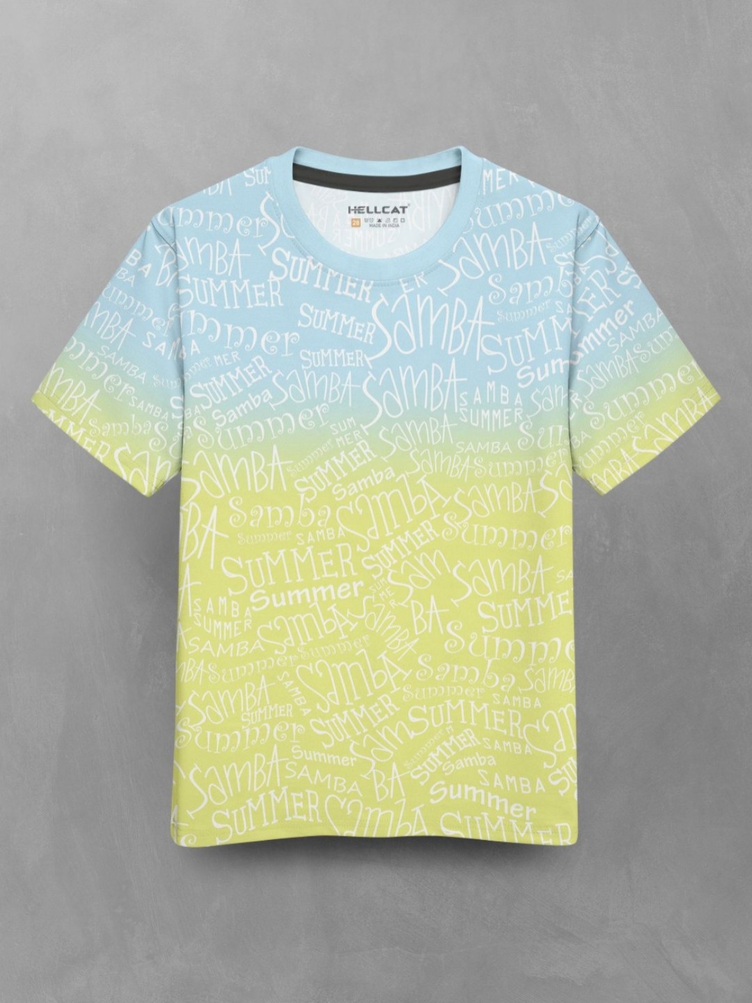 

HELLCAT Boys Typography Printed Round Neck T-shirt, Blue