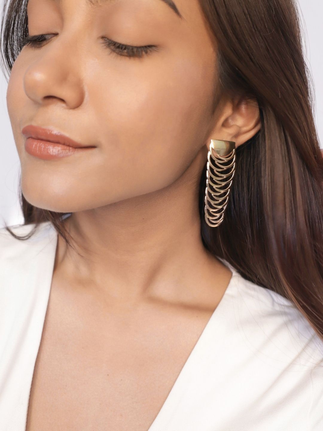 

House of Pehr Gold Plated Contemporary Drop Earrings