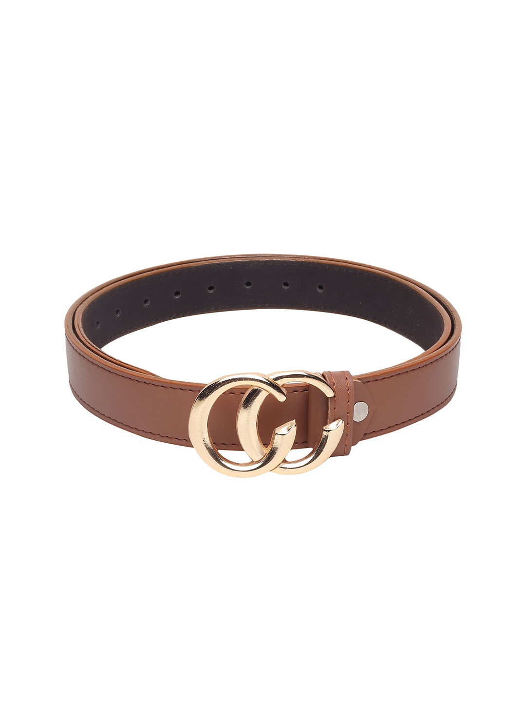

Provogue Men Solid Slim Leather Formal Belt, Brown