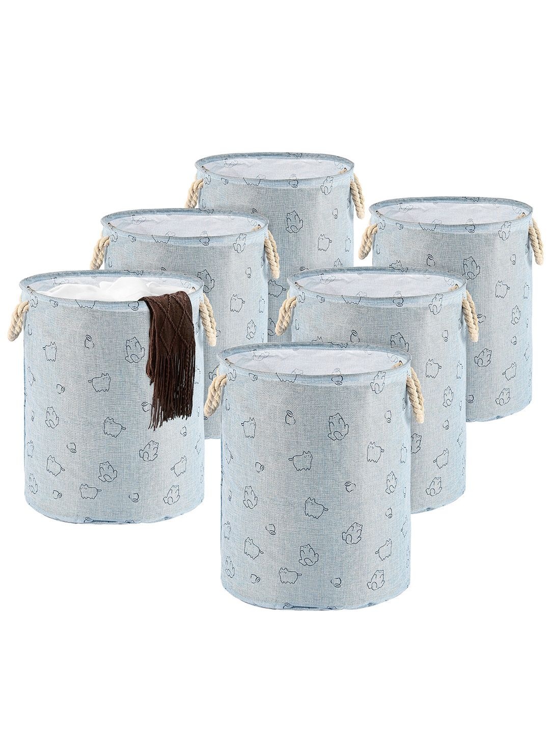 

Kuber Industries Blue Set of 6 Regular Multi-Utility Organisers