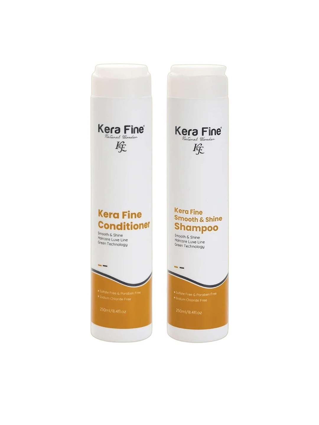 

KERA FINE Set Of 2 Smooth & Shine Shampoo & Conditioner - 250 ml Each, White