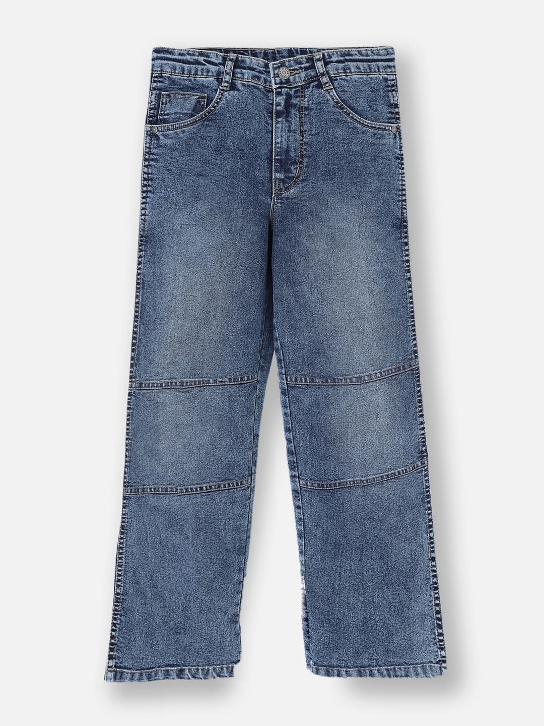 

Urbano Juniors Boys Loose Relaxed Fit Heavy Fade Stretchable Jeans, Blue