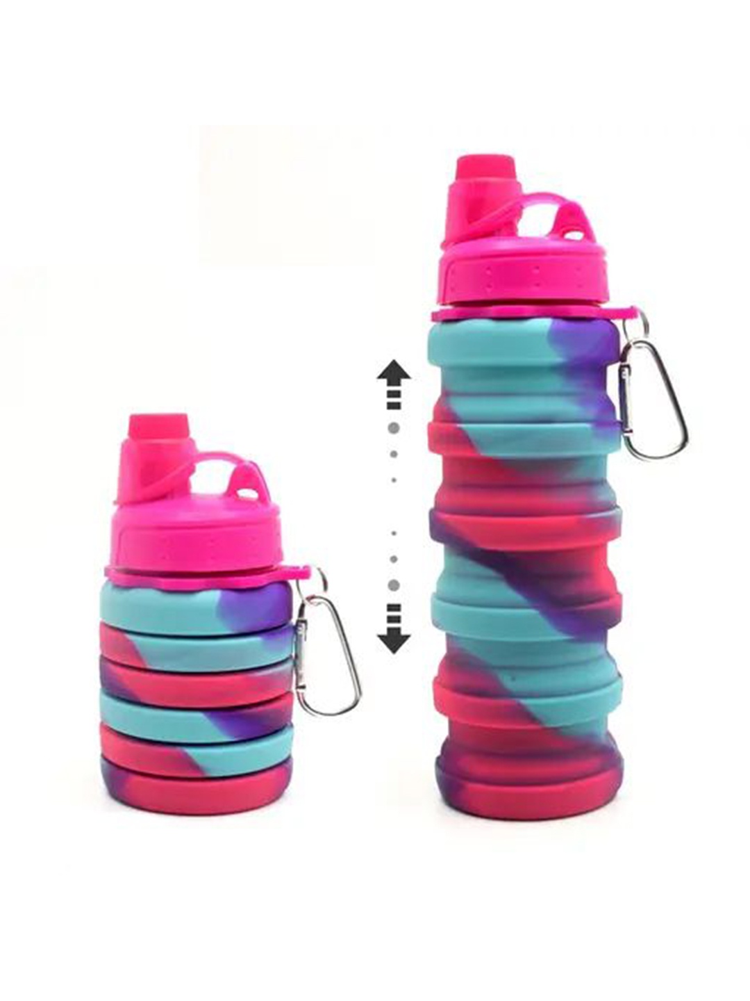 

SALPITOYS Kids Printed Silicon Sipper Water Bottle, Pink