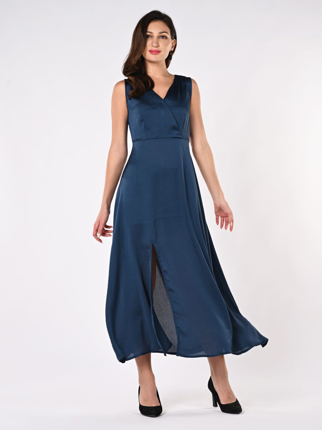 

Iti Satin Maxi Dress, Teal