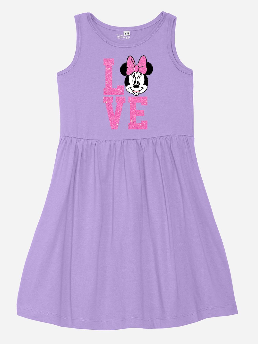 

YK Girls Disney Print Fit & Flare Dress, Purple