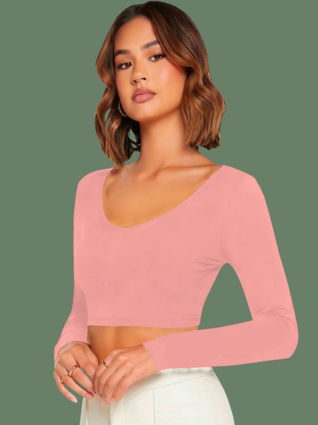 

Dream Beauty Fashion Crop Top, Peach