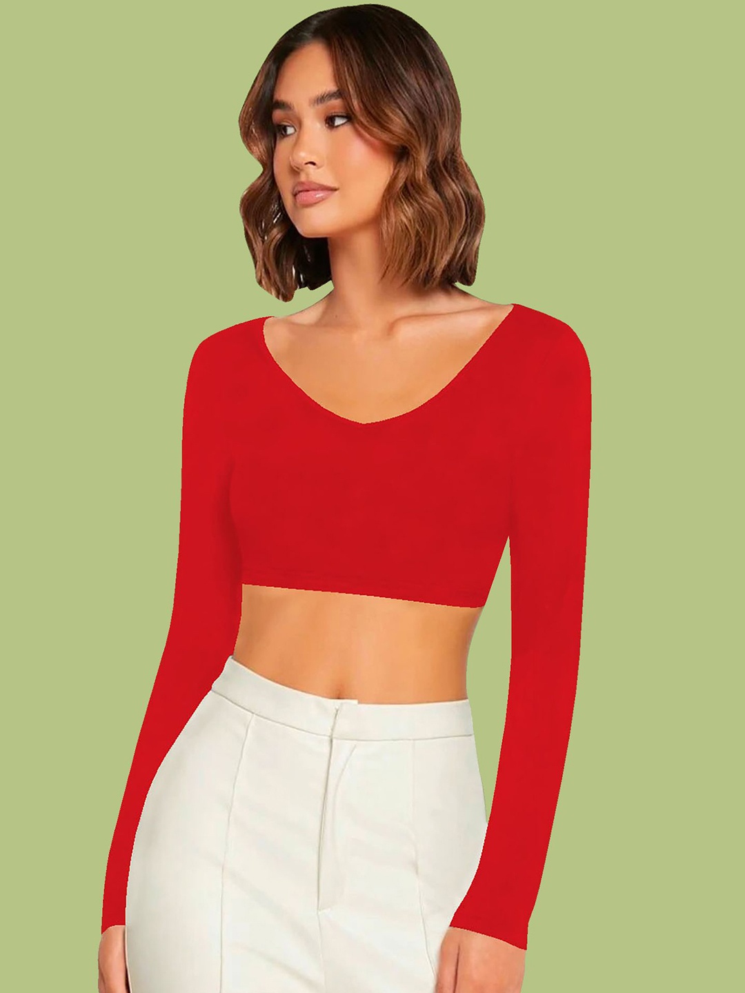 

Dream Beauty Fashion Crop Top, Red