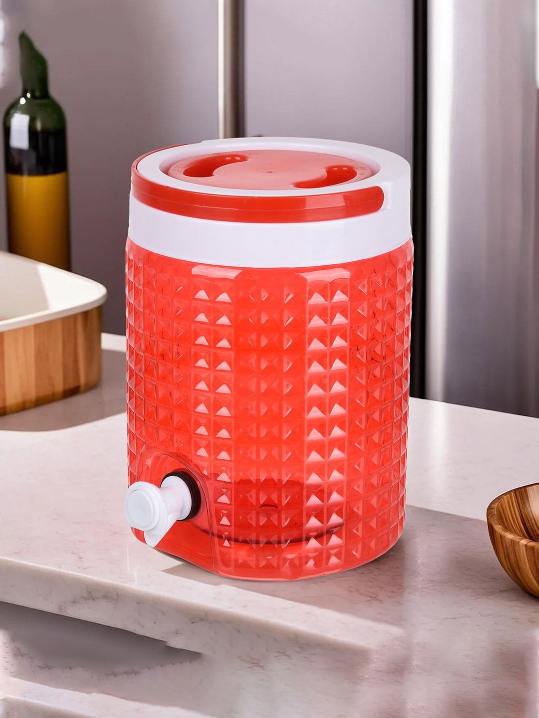 

Kuber Industries Red & White Travelling Camper Water Jug - 4.5 L