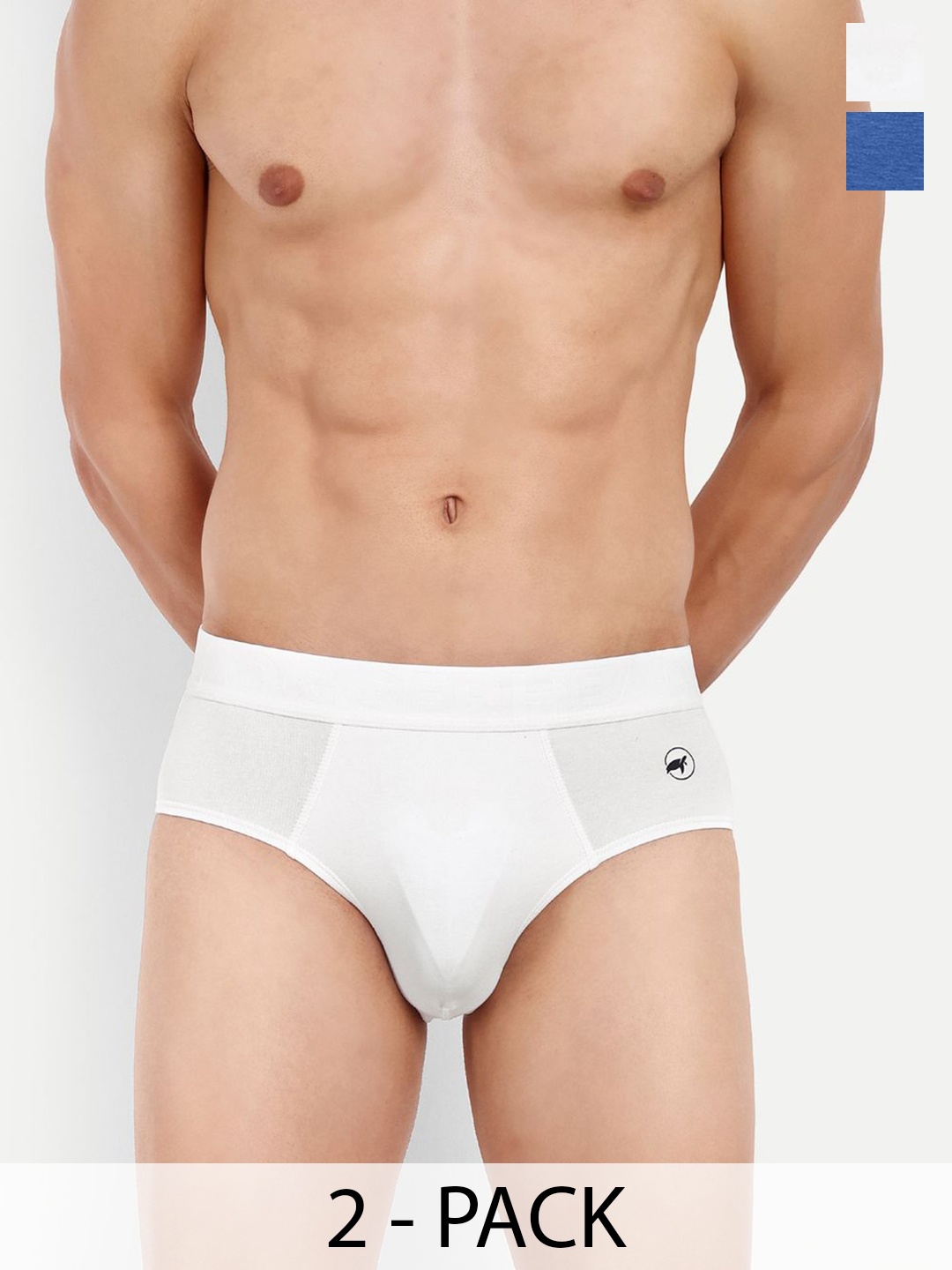 

LOGGERHEAD Pack Of 2 Cotton Hipster Briefs LHFB004-Blue-White