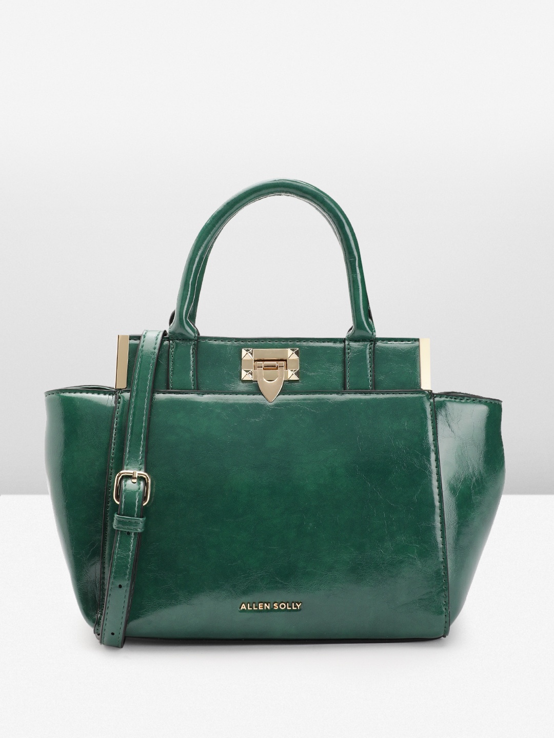 

Allen Solly Structured Handheld Bag, Green