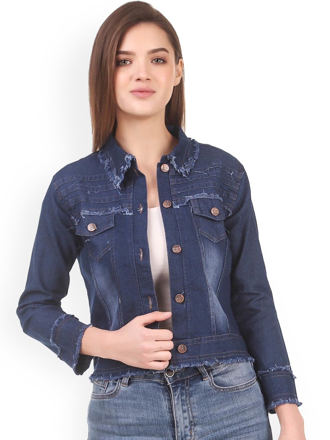 

KASHIAN Women Denim Jacket, Blue