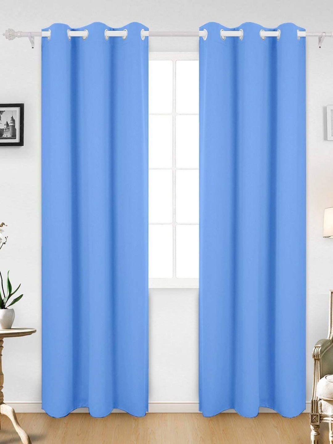 

Aura Blue Black Out Window Curtain