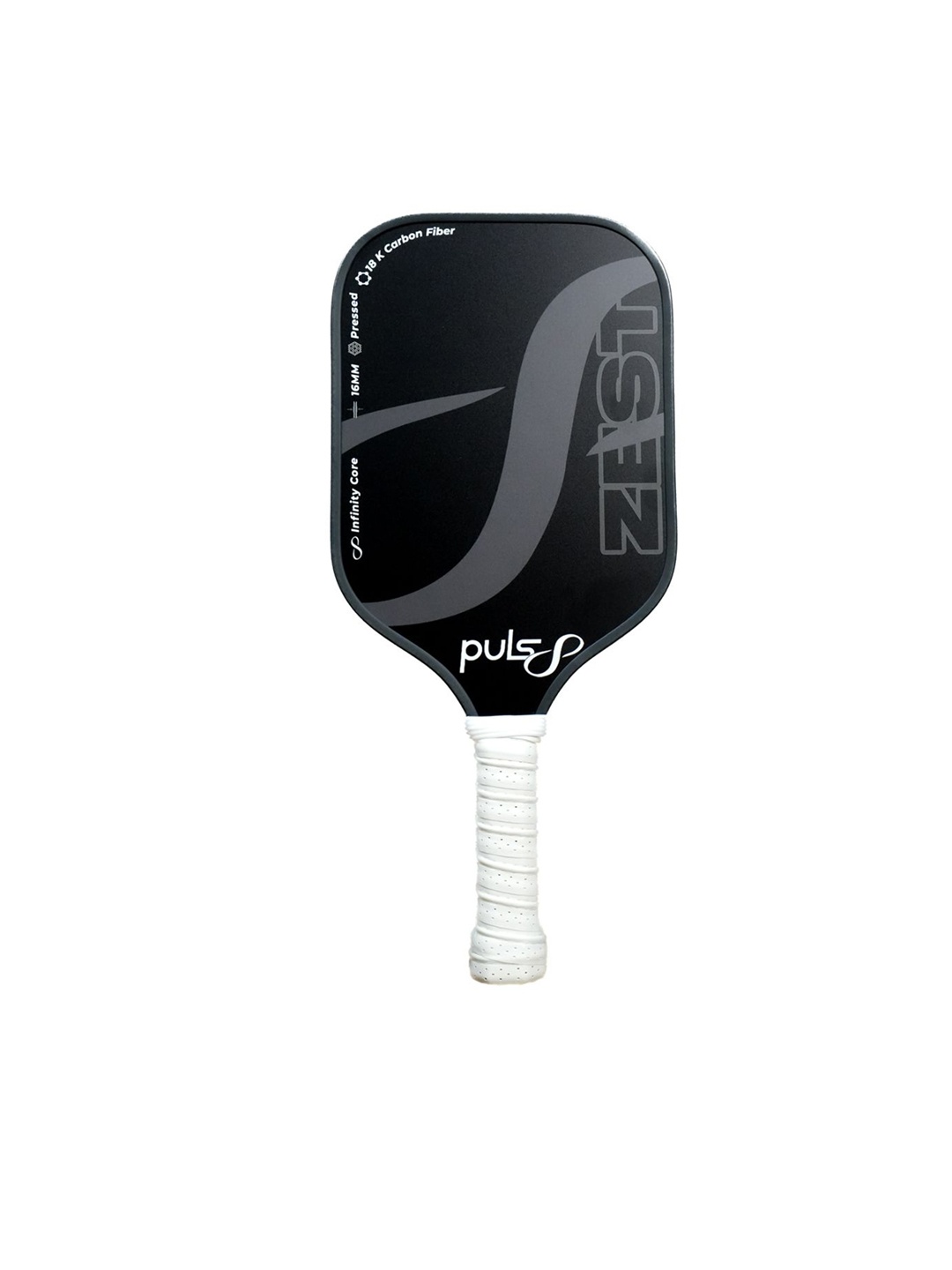 

Puls8 Zest Durable Printed Pickleball Paddle, Black