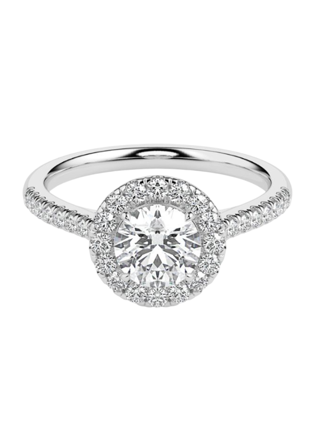 

Queen Solitaire Diamond Ring, White