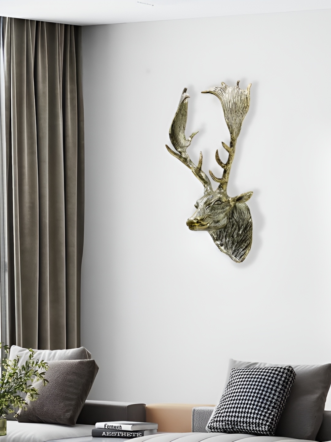 

Cocovey Homes Gold-Toned Deer Abstract Wall Decor Wall Decor