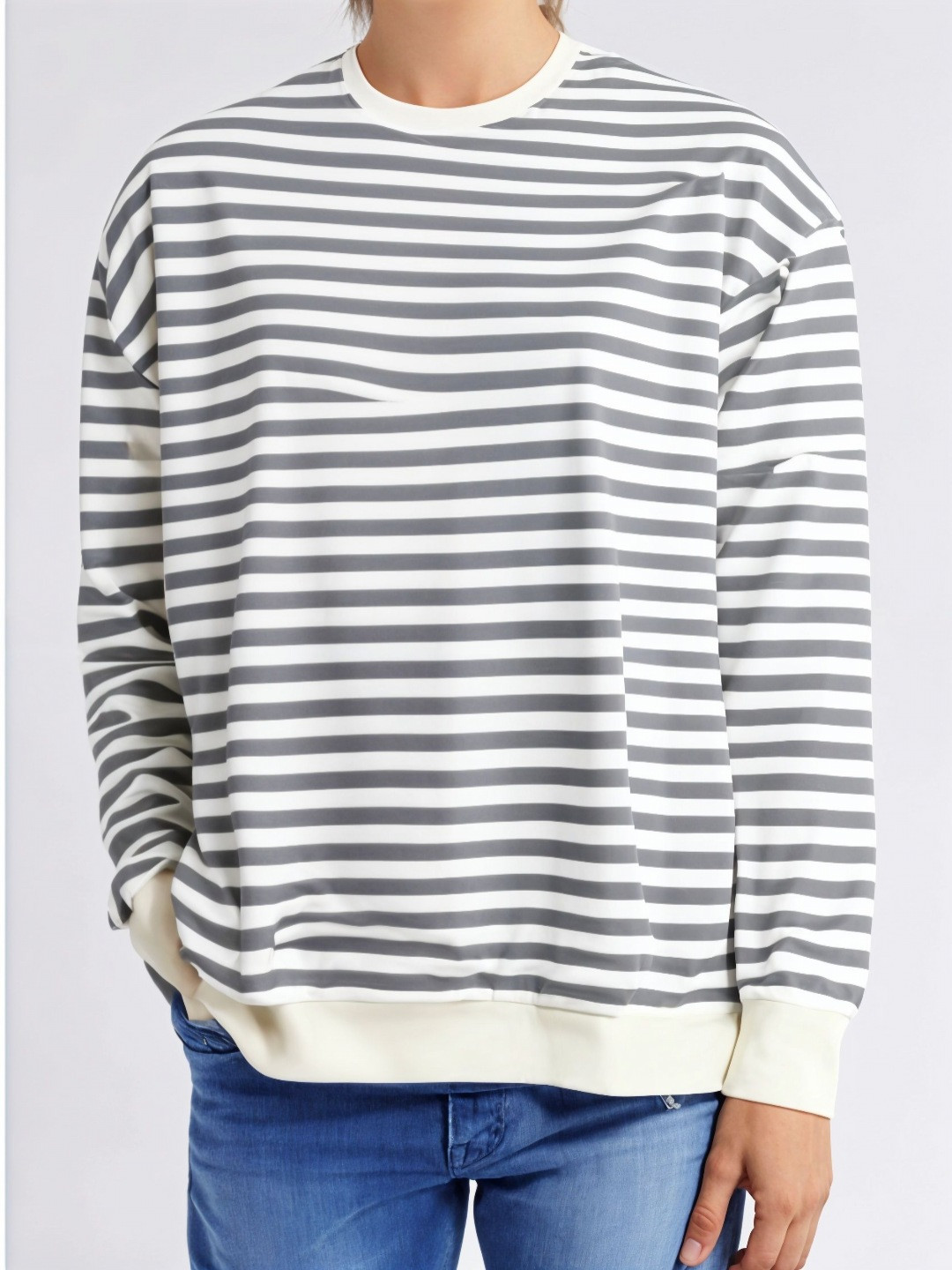 

MACK JONNEY Men Striped Pockets T-shirt, Grey