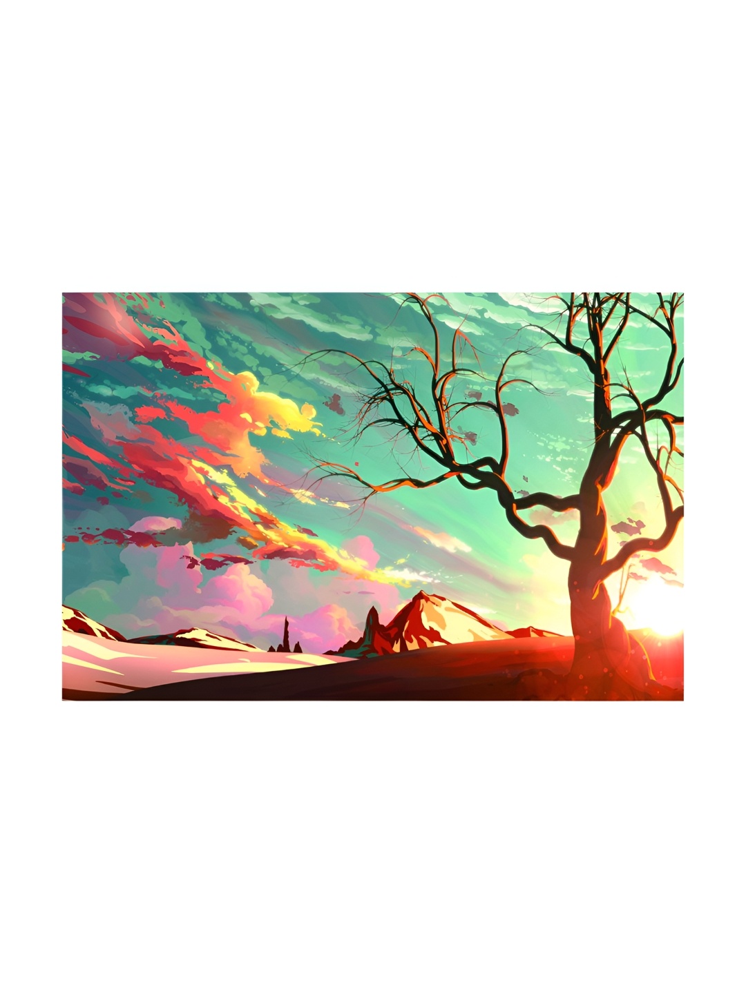 

Inephos Green & Red Canvas Floral and Botanical Wall Art