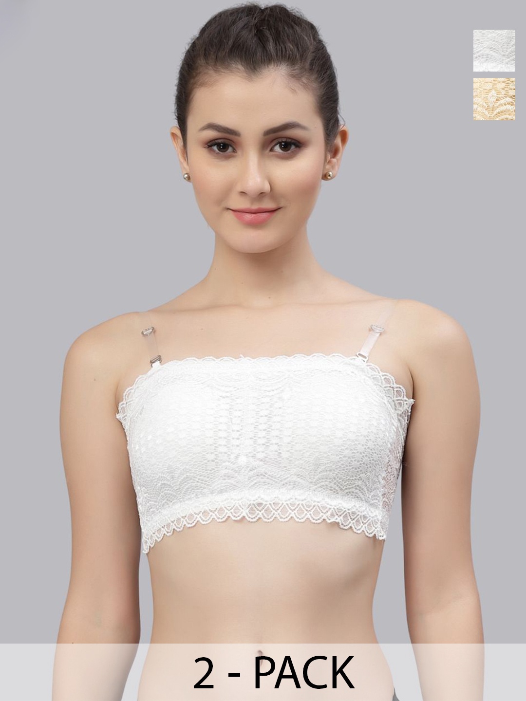 

Friskers Bra Half Coverage Lightly Padded, White