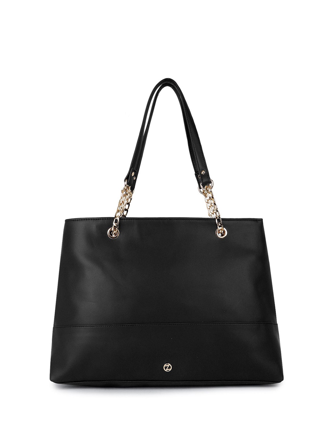 

OsaiZ Women Solid Shopper Shoulder Bag, Black