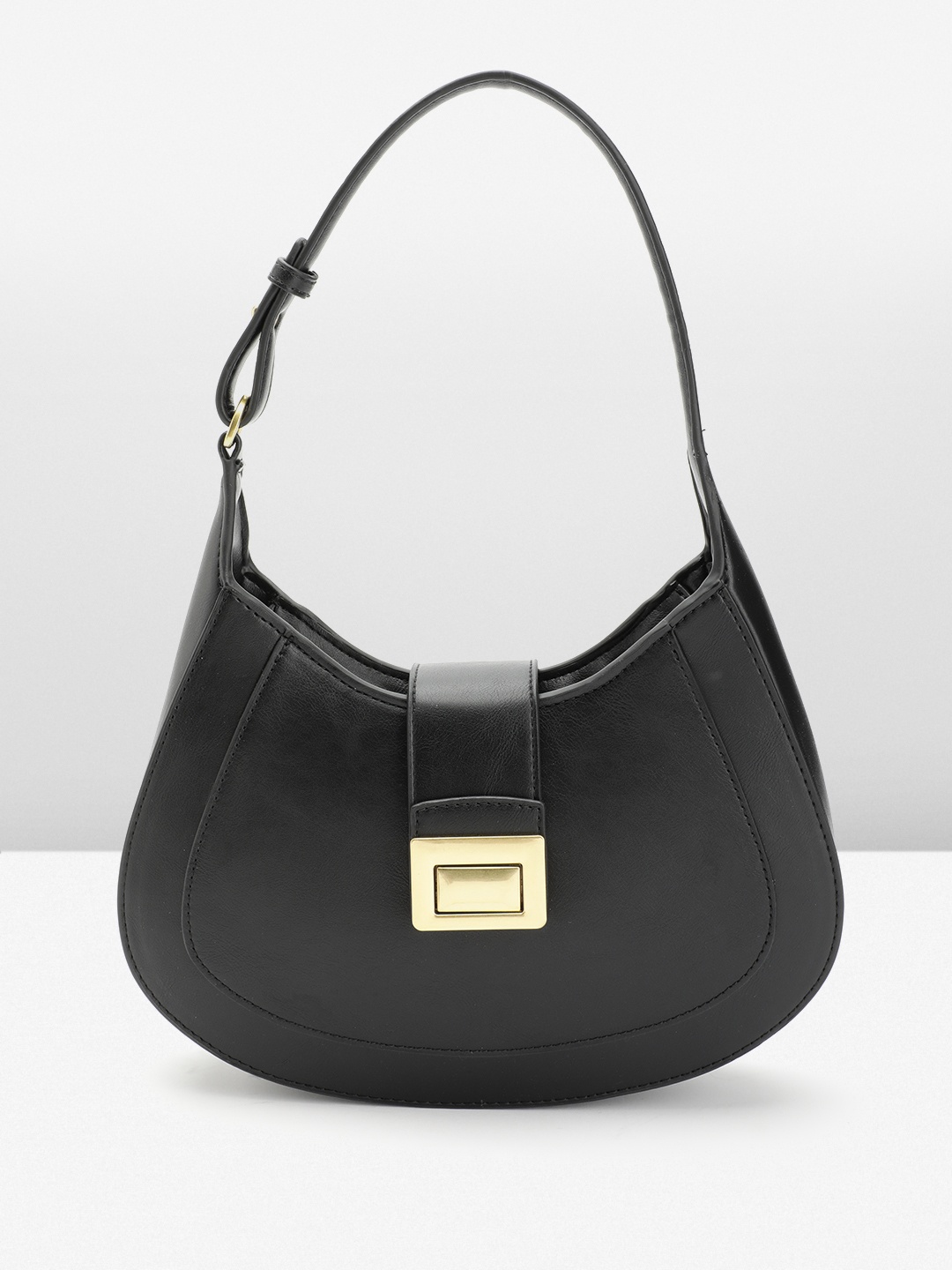 

MANGO Structured Shoulder Bag, Black