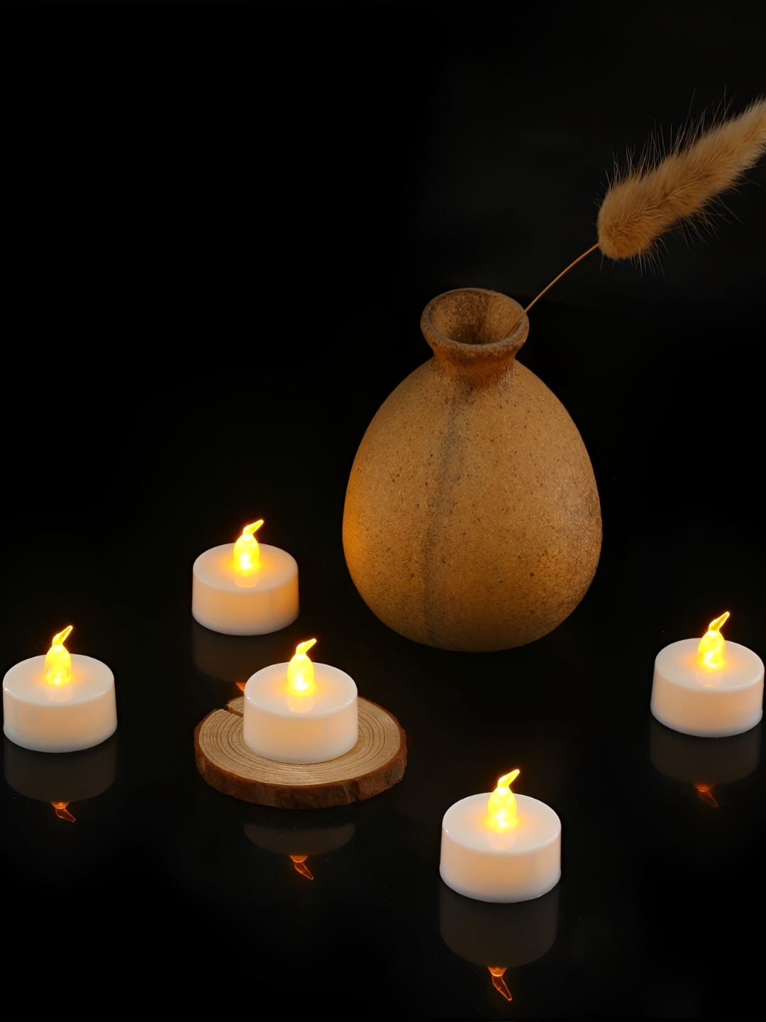 

TRUE DECOR Yellow 25 pieces Tea Light Candle