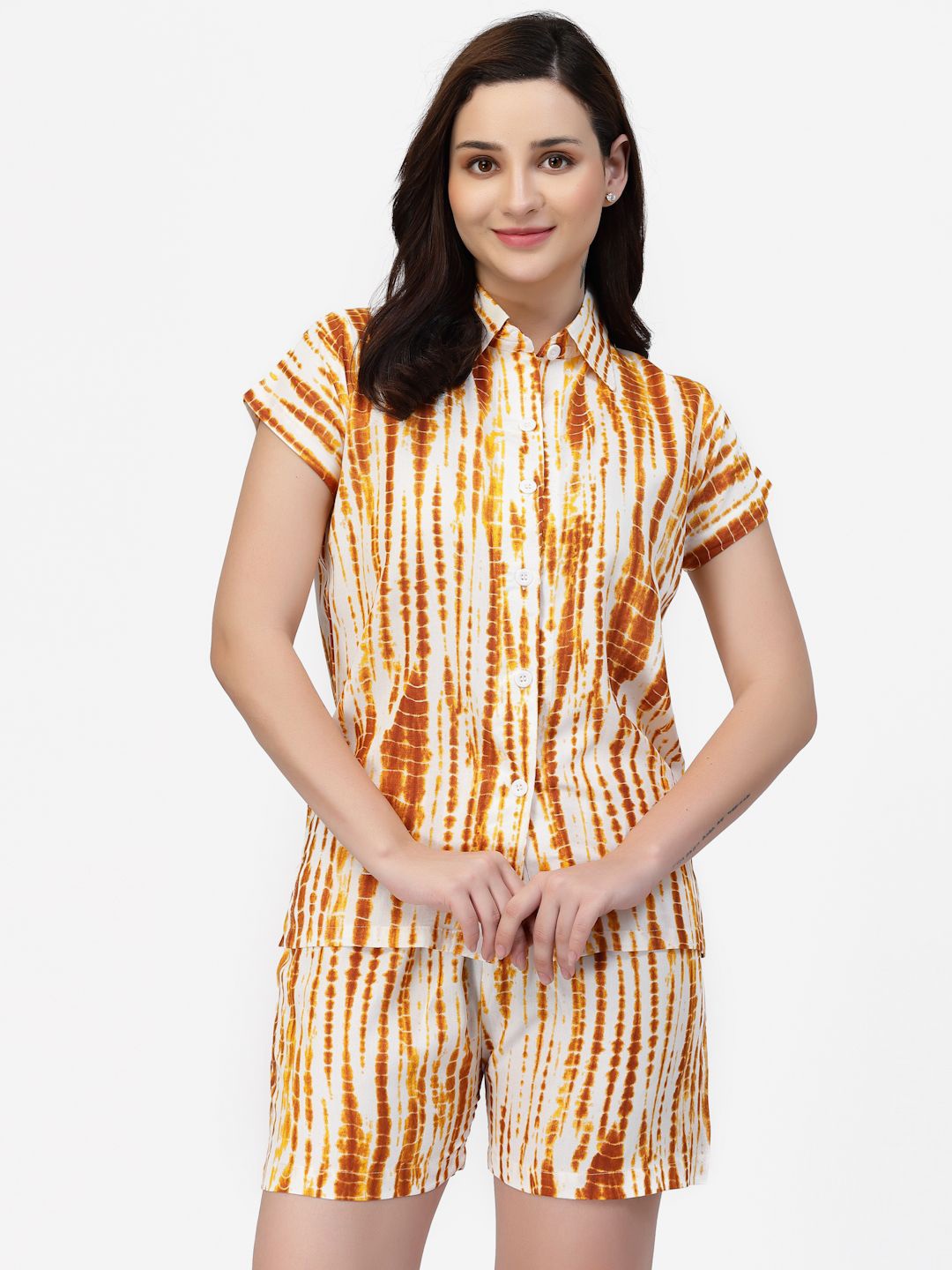

CHUI MUI Printed Nightdress, Mustard
