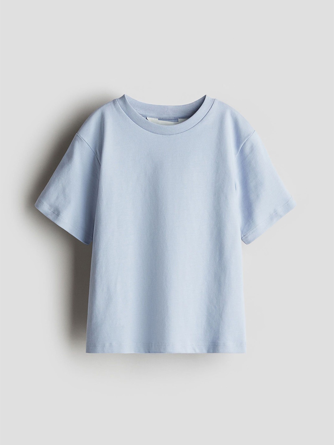 

H&M Loose-Fit Pima Cotton T-shirt, Blue