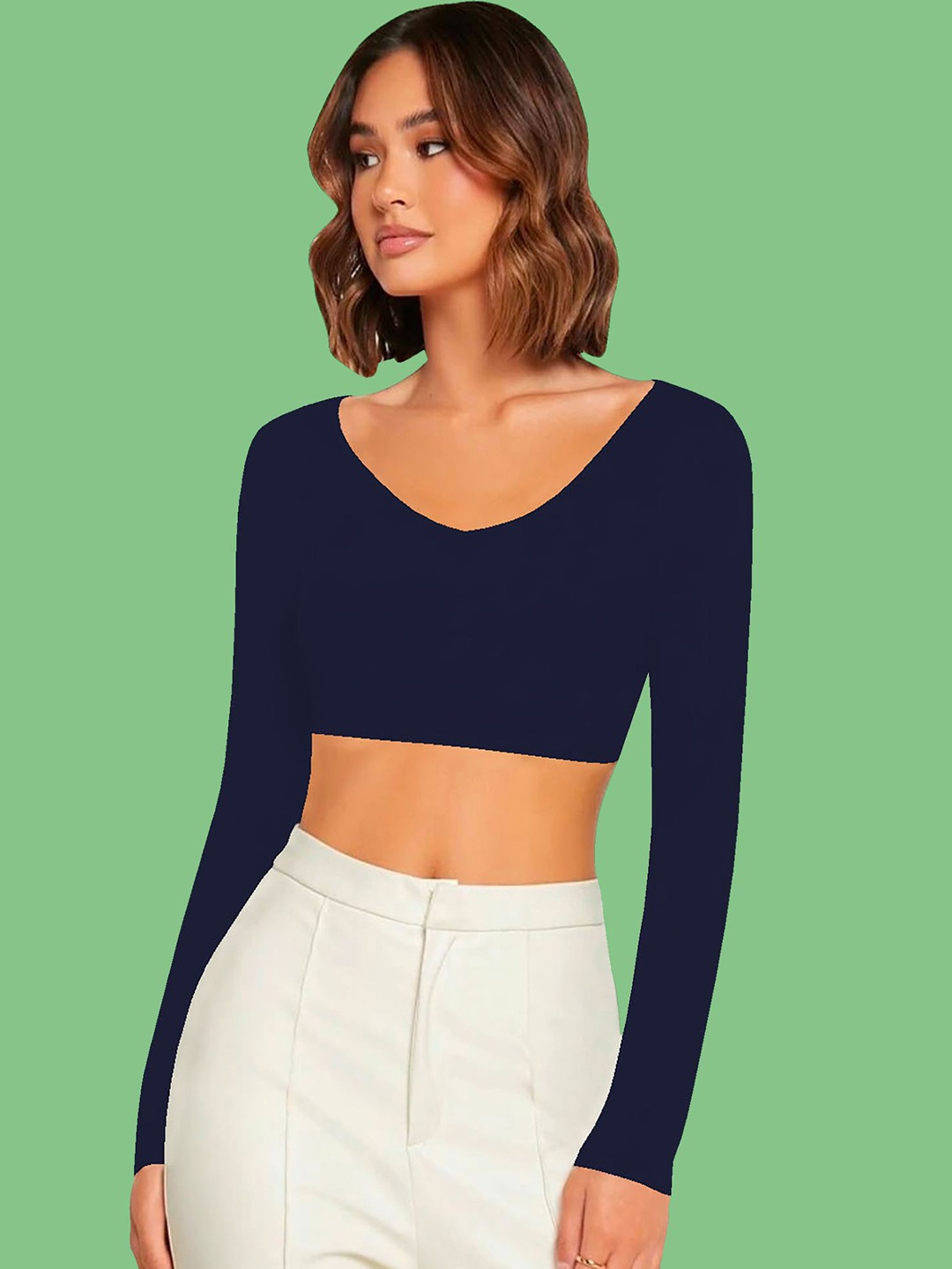 

Dream Beauty Fashion Crop Top, Navy blue