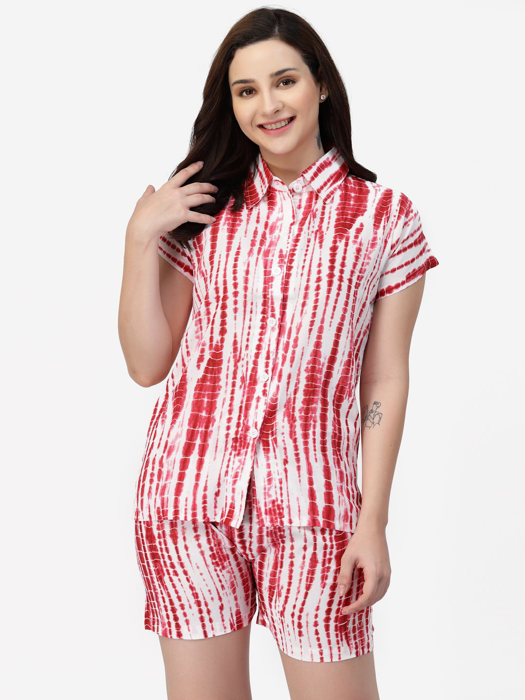 

CHUI MUI Printed Maxi Nightdress, Red