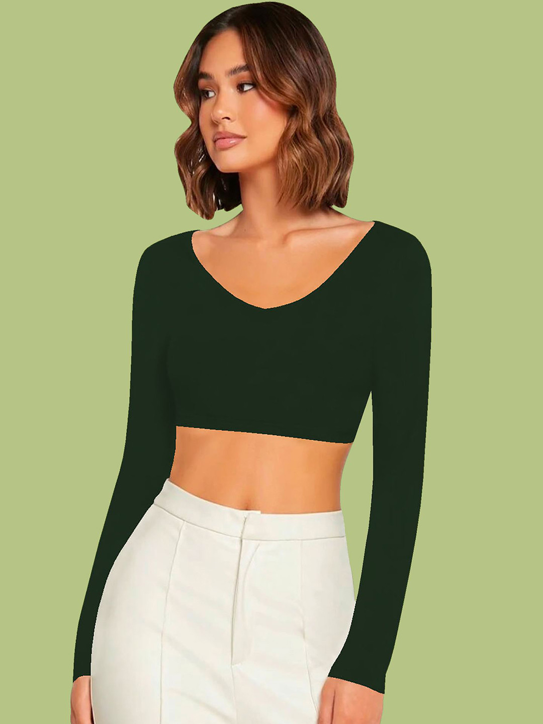 

Dream Beauty Fashion Crop Top, Green