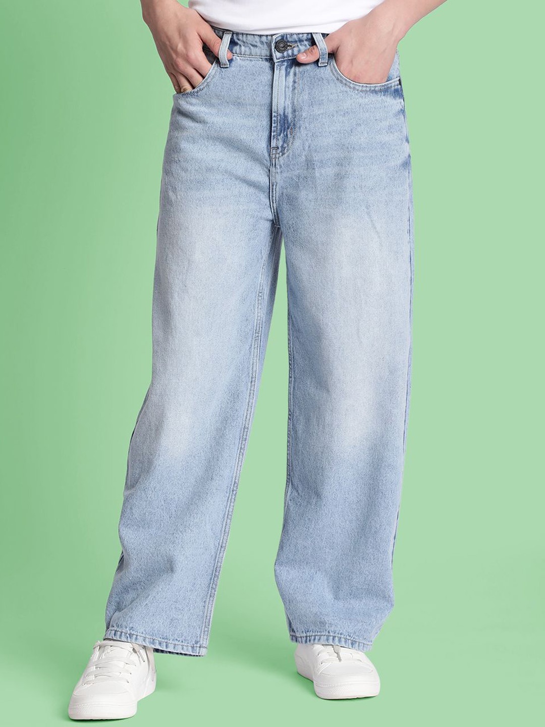 

Bene Kleed Men Baggy Light Fade Jeans, Blue