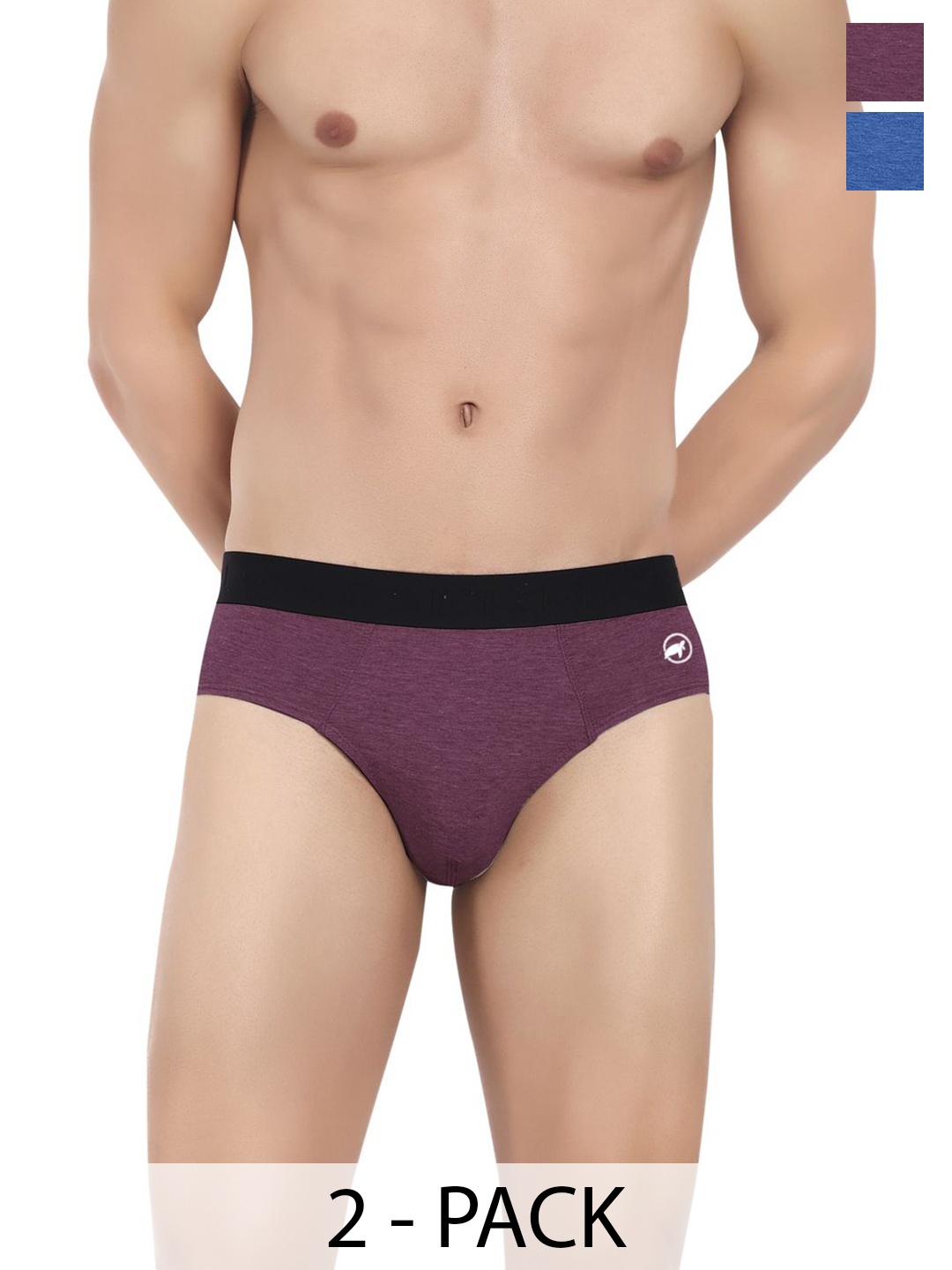 

LOGGERHEAD Pack Of 2 Cotton Hipster Briefs LHFB004-Blue-Wine