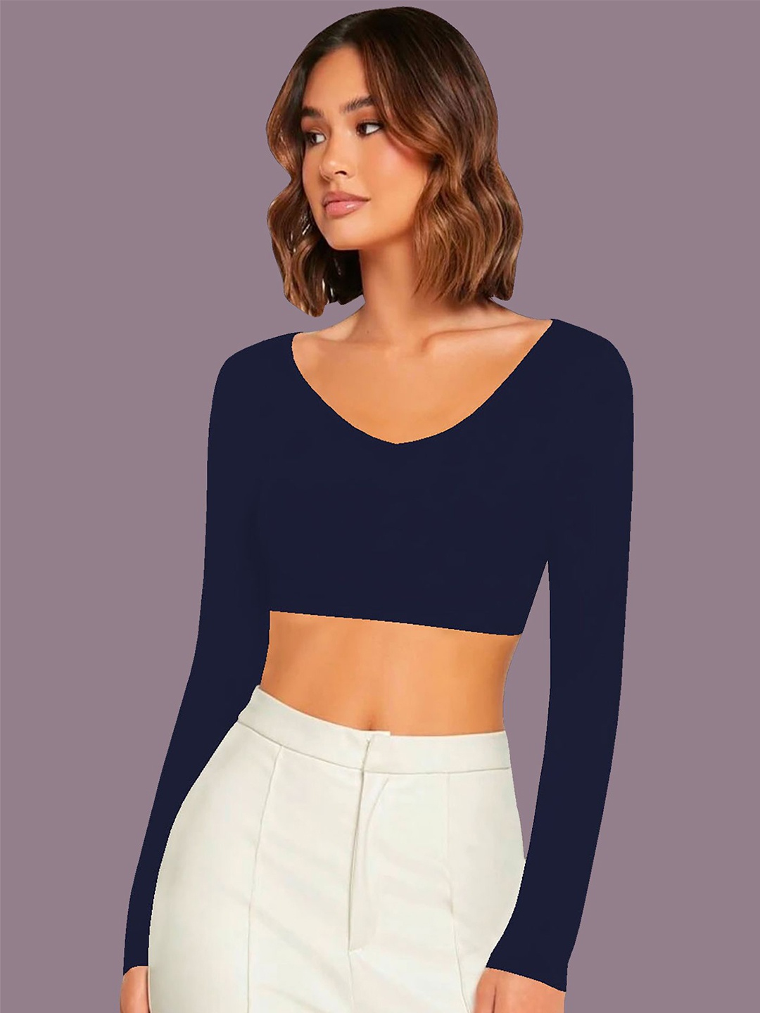 

Dream Beauty Fashion Crop Top, Navy blue