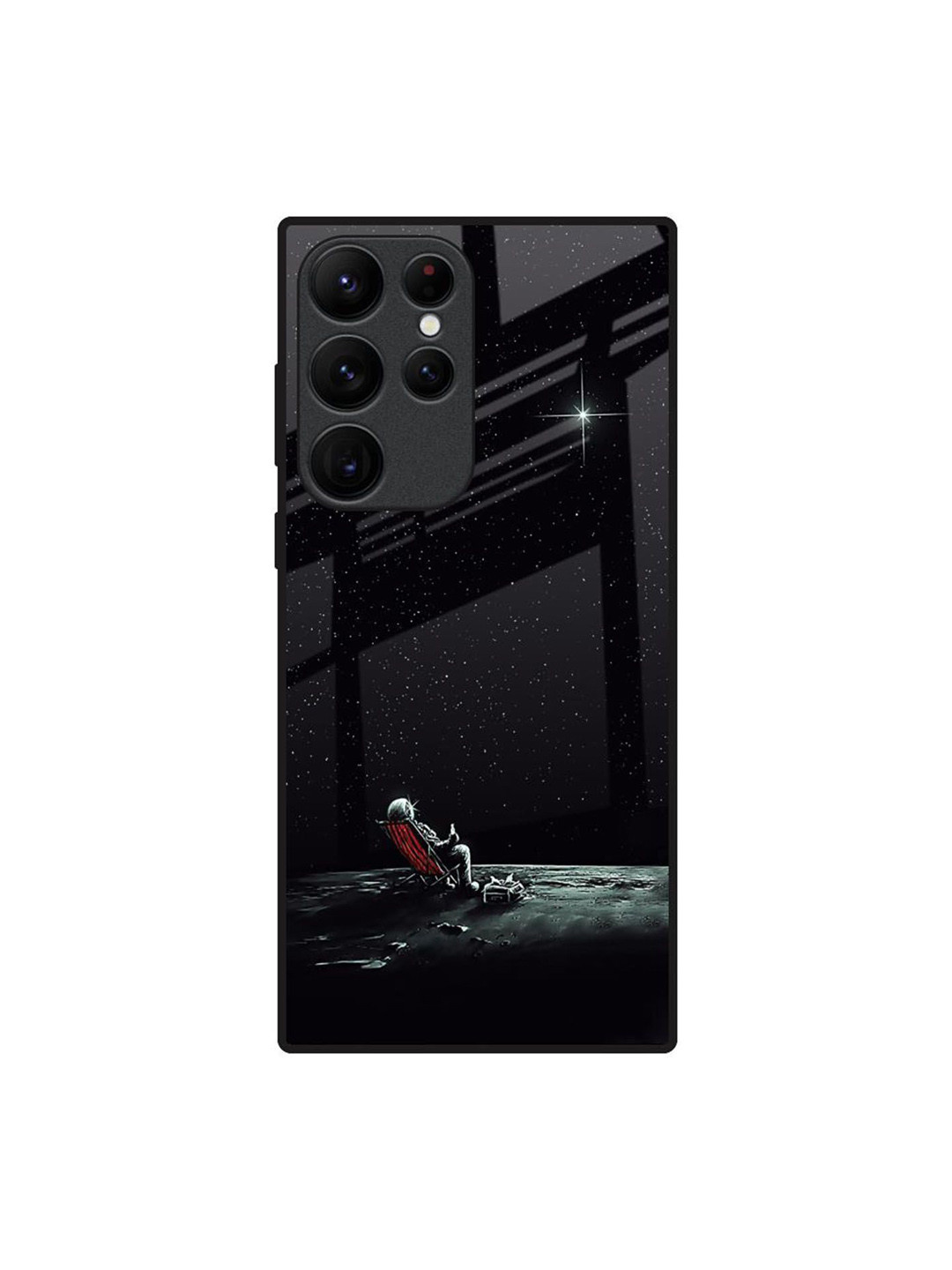 

QRIOH Relaxation Mode On Printed Samsung Galaxy S22 Ultra Back Case, Black