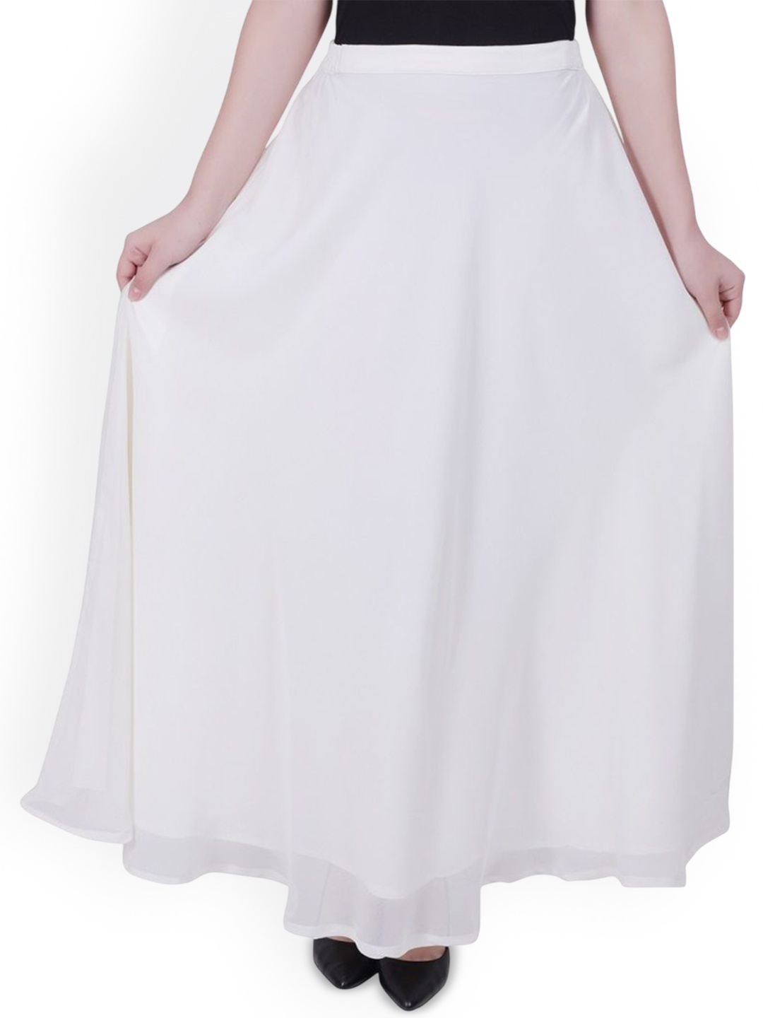 

Warsian Flared Maxi Skirt, White