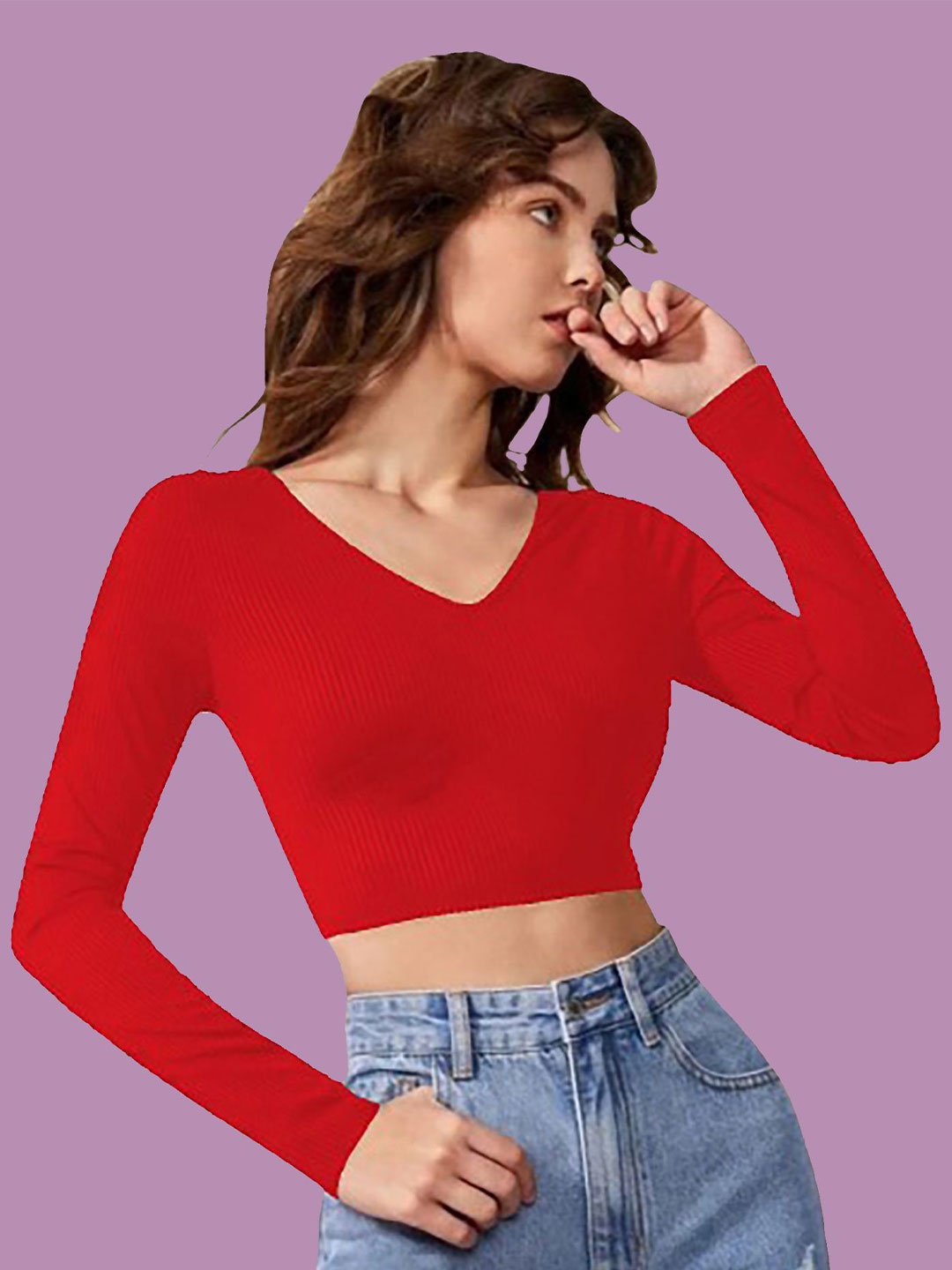 

Dream Beauty Fashion Crop Top, Red