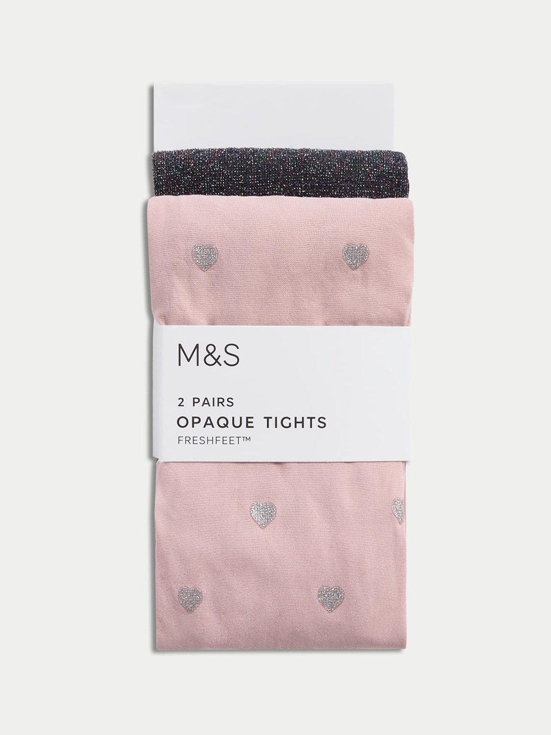 

Marks & Spencer Girls Pack Of 2 Sparkly Tights, Grey