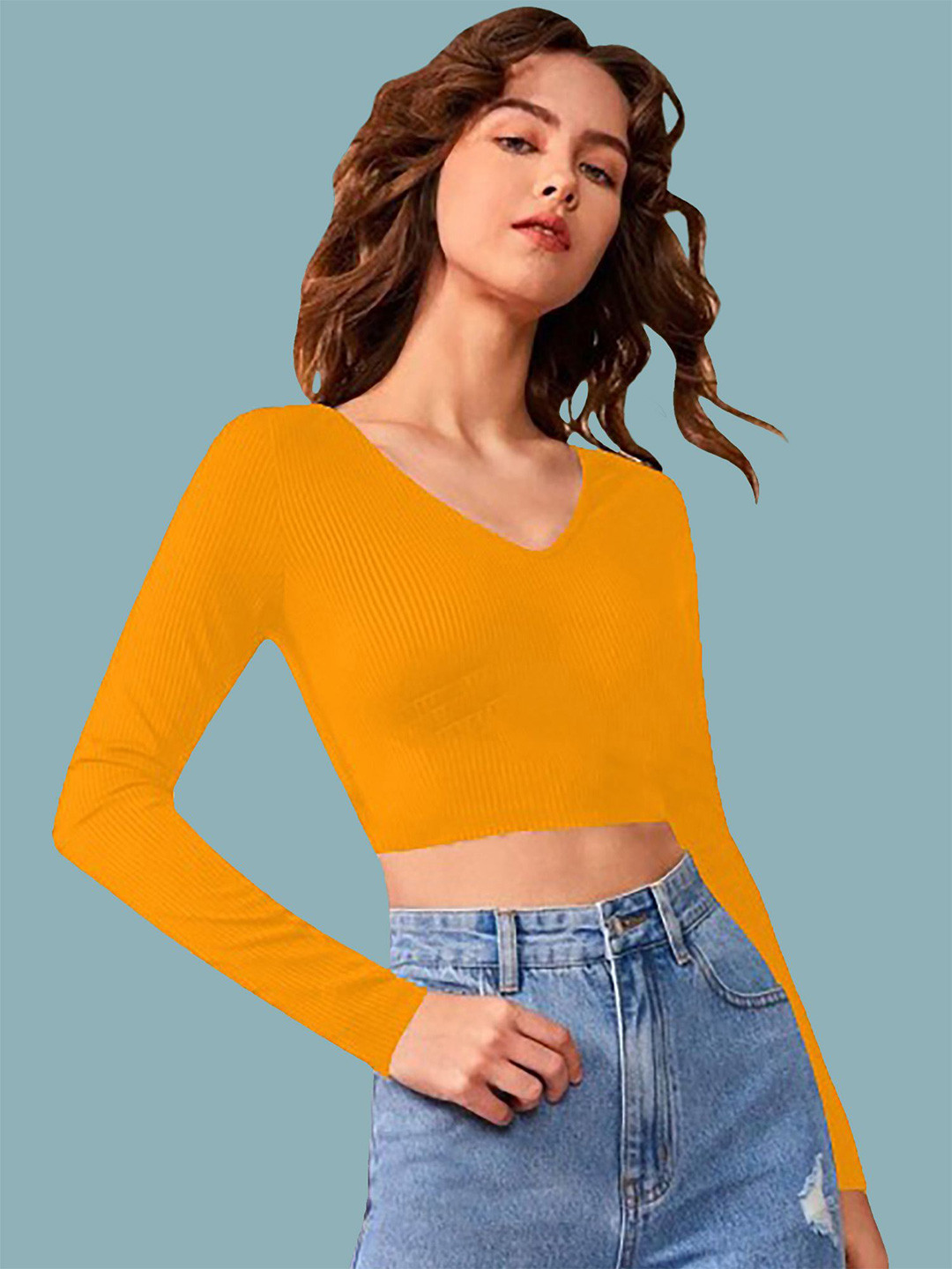 

Dream Beauty Fashion Crop Top, Yellow
