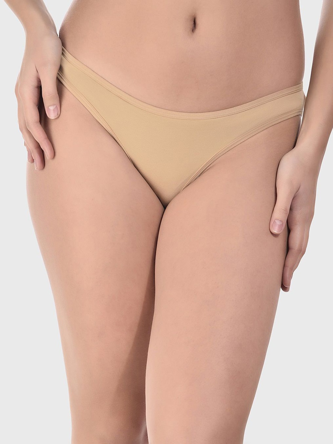 

Bruchi CLUB Cotton Low Rise Inner Elastic Bikini Briefs BKN2021-NU, Beige