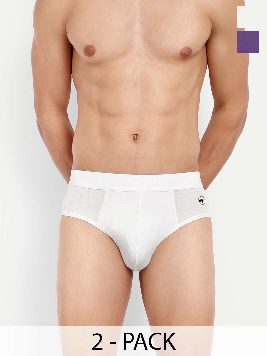 

LOGGERHEAD Pack Of 2 Cotton Hipster Briefs LHMB002-Purple-White