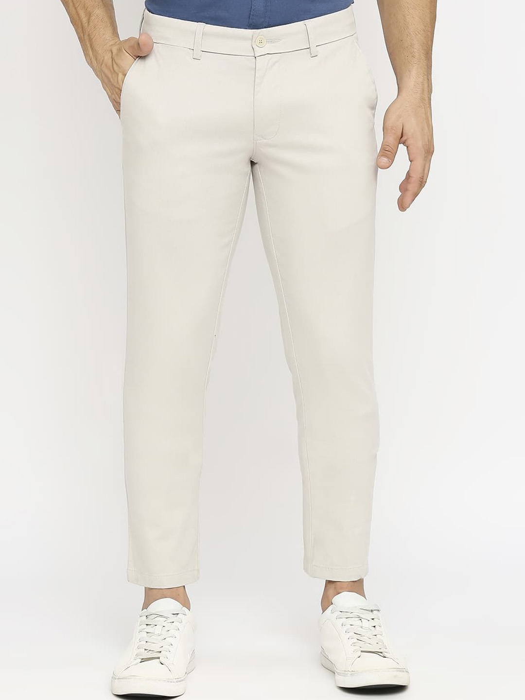 

Basics Men Comfort Trousers, Cream