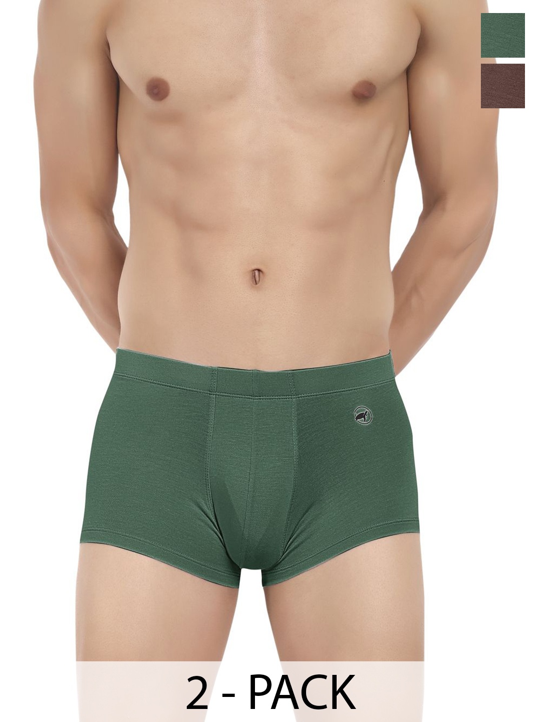 

LOGGERHEAD Pack Of 2 Cotton Trunks LHIT012-Bitter-Garden, Brown