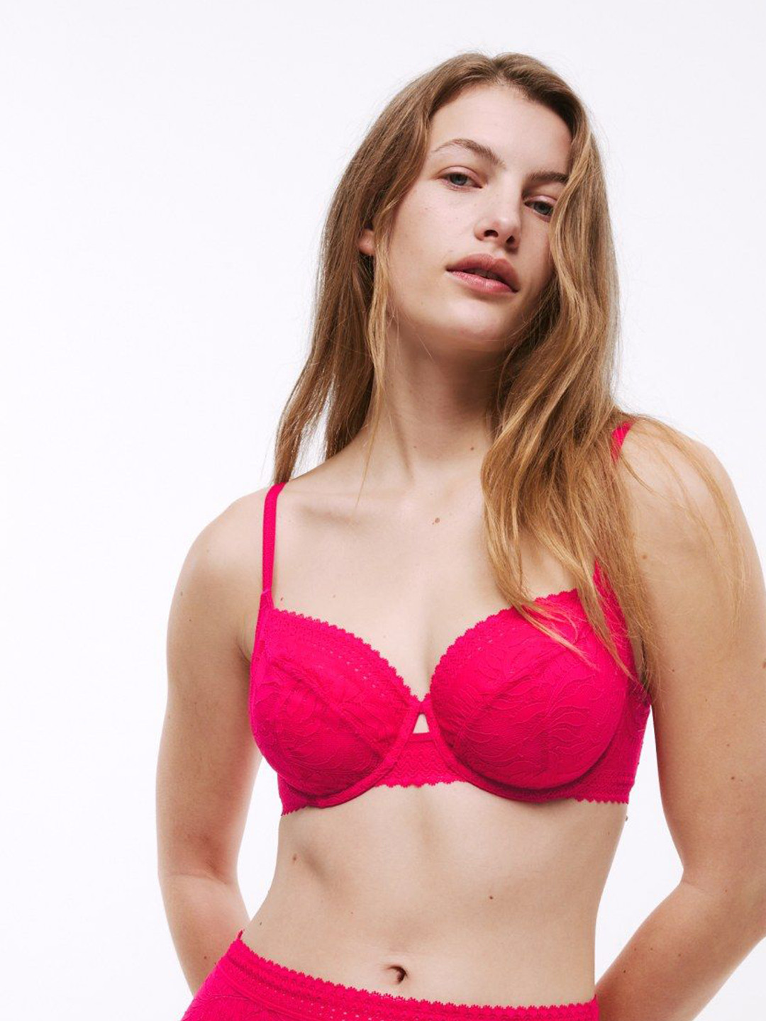 

Marks & Spencer Floral Bra Medium Coverage Underwired, Pink
