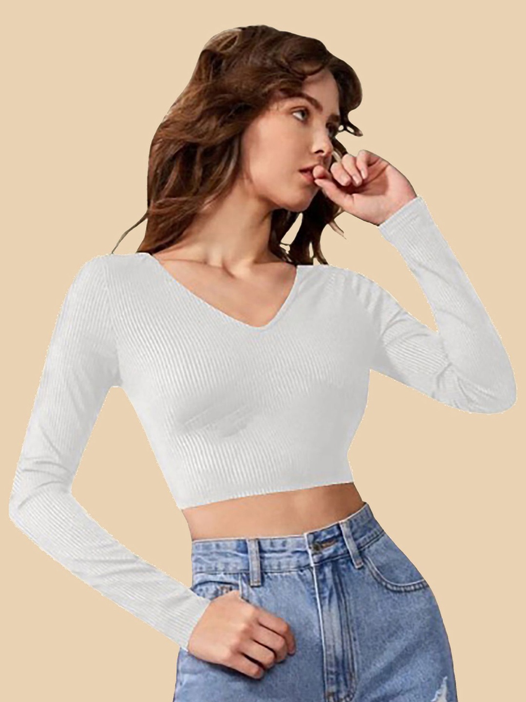 

Dream Beauty Fashion Crop Top, White