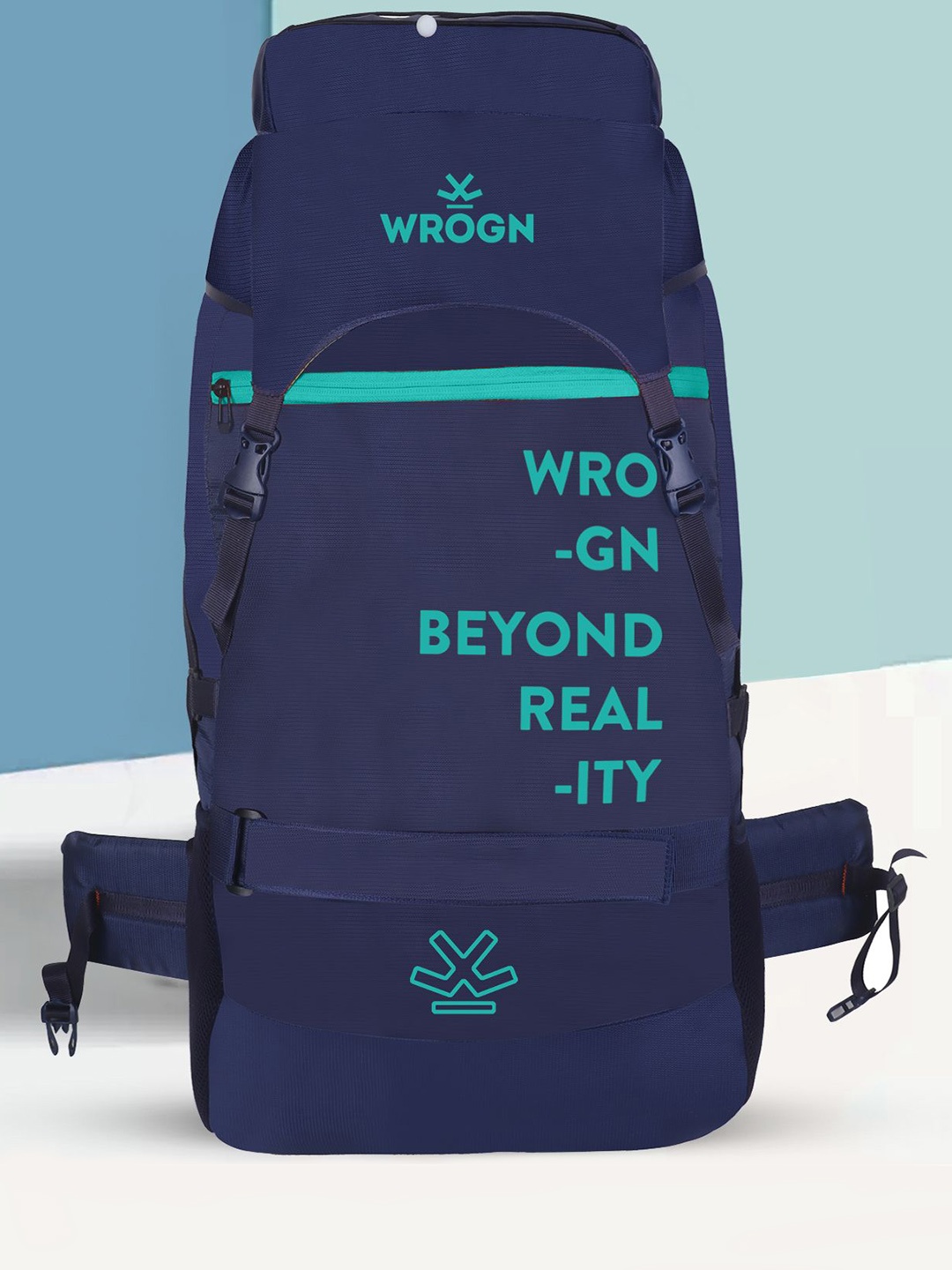 

WROGN Printed Padded Rucksacks, Navy blue