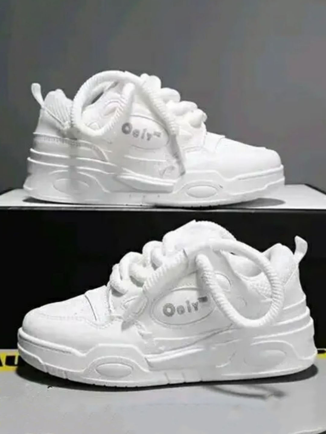 

LNT FASHION Men Printed PU Sneakers, White