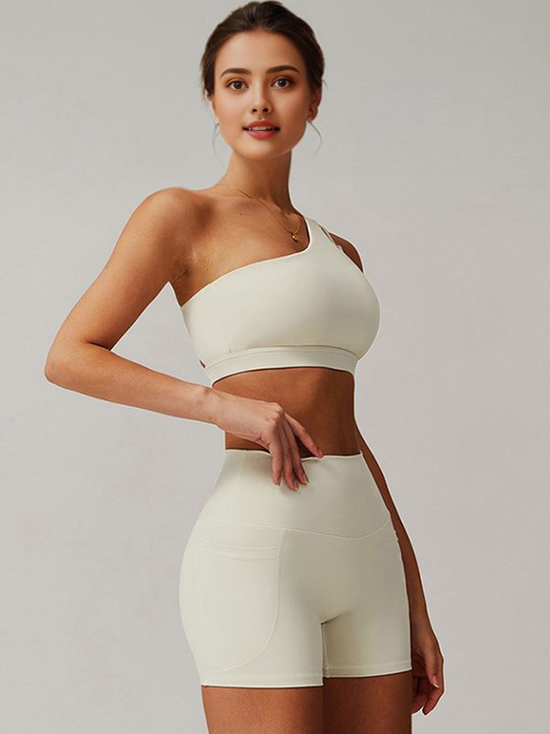 

StyleCast Women Slim Fit Sports Shorts, Beige
